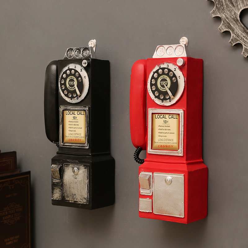 老式复古电话机摆件怀旧老物件仿真模型80年代座机咖啡厅装饰摆设