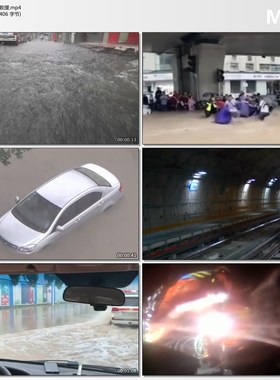 城市特大暴雨自然灾害部队救援抗洪救灾地铁极端天气灾情视频素材