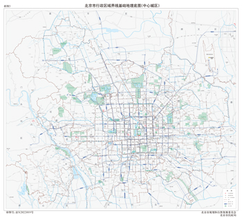 北京市中心城区地图行政区划水系河流湖泊交通地形铁路卫星流域打