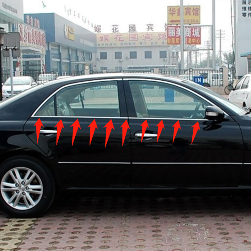 适用丰田锐志2005~2009年款车门窗玻璃刮水装饰外压条不锈钢亮条