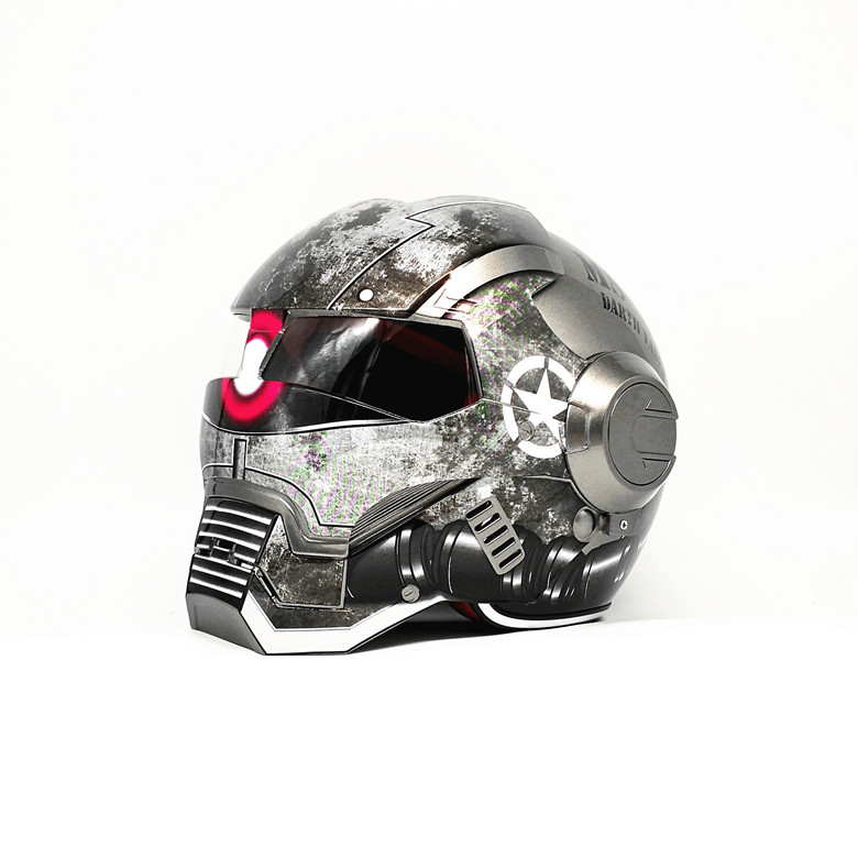高档Masei个性摩托车头盔钢铁侠头盔创意摆件儿童高端生日礼物手