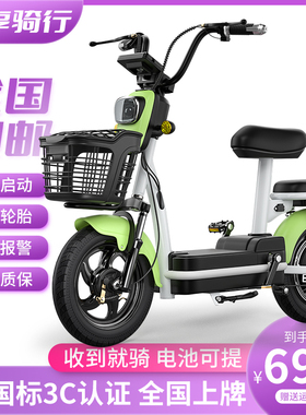 雅迪爱玛同款新国标电动车小型车女迷你锂电池成人包邮电瓶自行车
