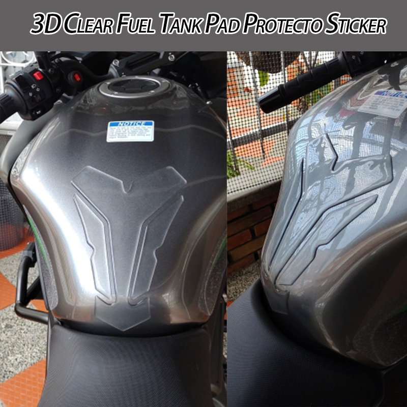 适用于本田川崎铃木雅马哈3D透明油箱垫保护贴纸摩托车配件鱼骨贴