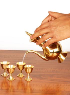 清酒器黄铜酒壶手工制作复古古典创意黄铜 热暖烫酒壶饮酒器具