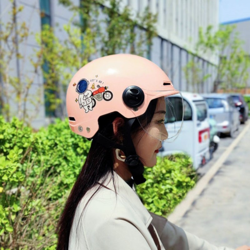 新国标3C认证头盔电动车摩托车半盔女通用安全头盔可印字
