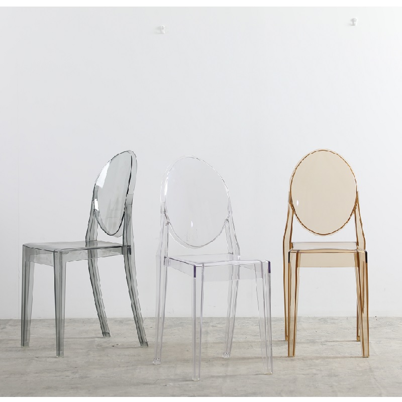 透明塑料椅子亚克力餐椅水晶椅北欧简约魔鬼幽灵椅创意网红扶手椅
