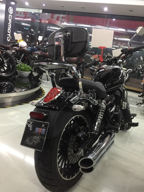 创新三阳250/400摩托车改装多功能折叠靠背