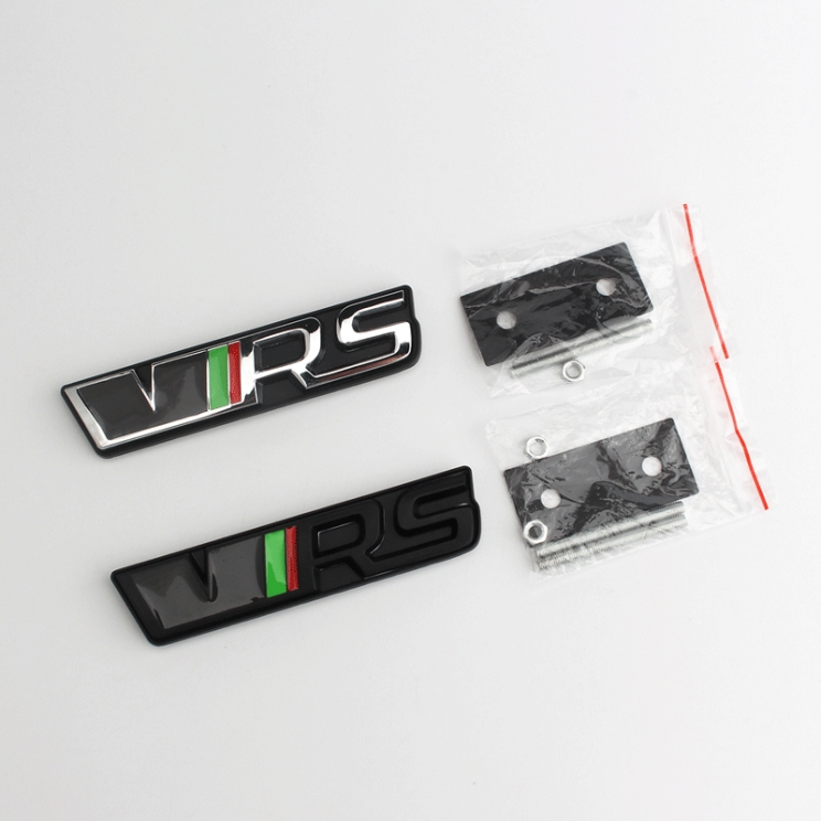 适用斯柯达VRS车标改装明锐RS晶锐昊锐昕锐速派3D立体金属中网标