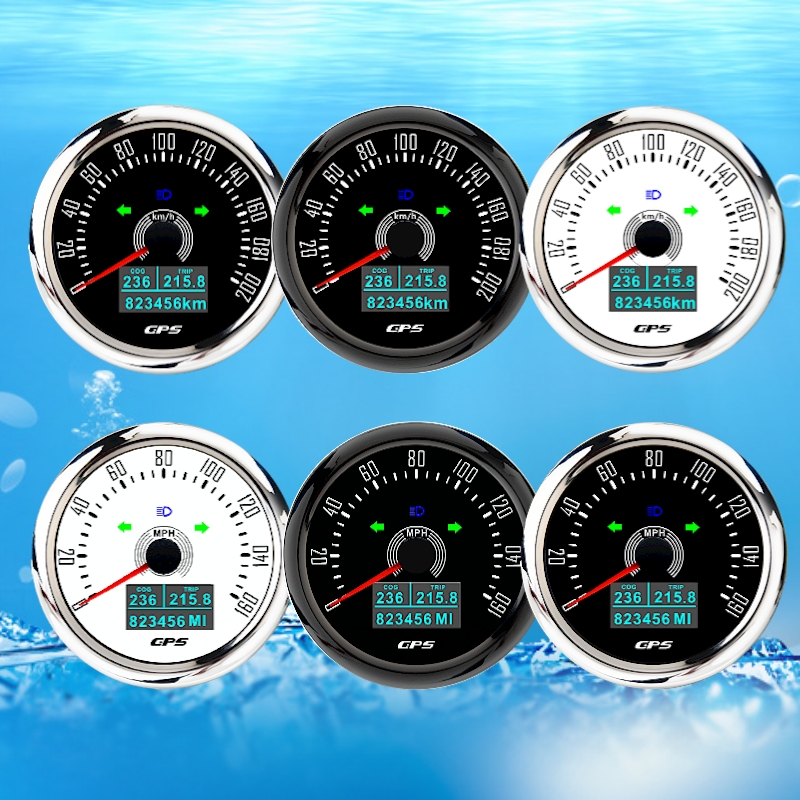 游艇摩托艇摩托车通用GPS里程表码表防水防雾速度表