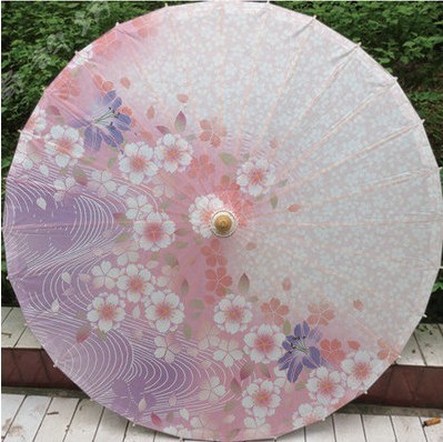 新款古风女和服防雨舞蹈油纸伞日料理装饰挂伞日式花纹中国风实用