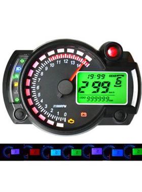 越野摩托车通用液晶仪表 KTM改装7彩色可调转速电子数字里程表