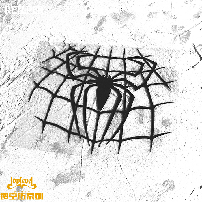TLP镂空车贴 蜘蛛侠Spider-Man战衣胸前标志超级英雄动漫贴纸