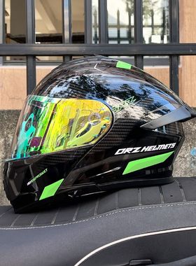 Orz 摩托车头盔男女揭面盔3C认证新国标蓝牙双镜四季个性大尾翼帽