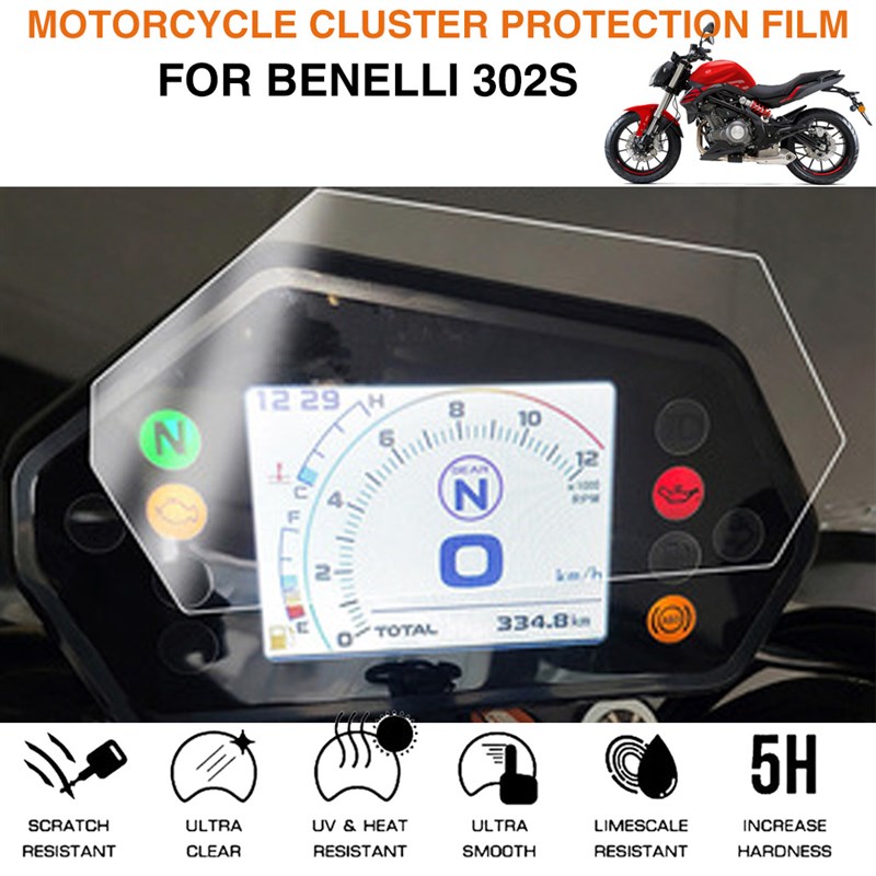 适用于贝纳利BN302S宝蓝龙摩托车咪表膜改装仪表保护膜防刮防爆