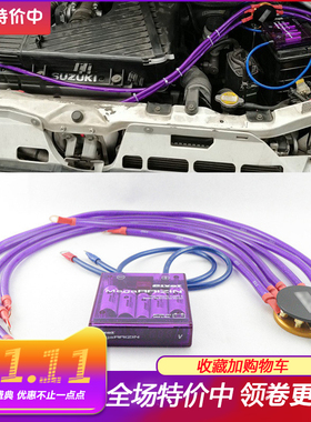 日本紫色雷神电子整流器汽车改装发动机电压稳定器电瓶稳压器地线