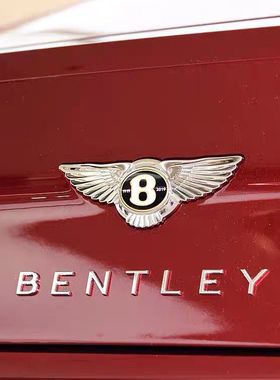 宾利欧陆添越车标GT后英文字母标BENTELY标志贴飞驰慕尚 后尾箱标