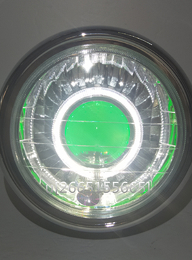 骏驰GT125-5太子摩托车大灯总成改装双光透镜氙气灯恶魔眼天使眼