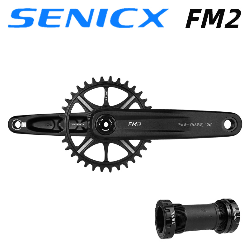 SENICX驭勇 FM2山地车自行车牙盘DUB超轻曲柄29mm轴心中轴铝合金