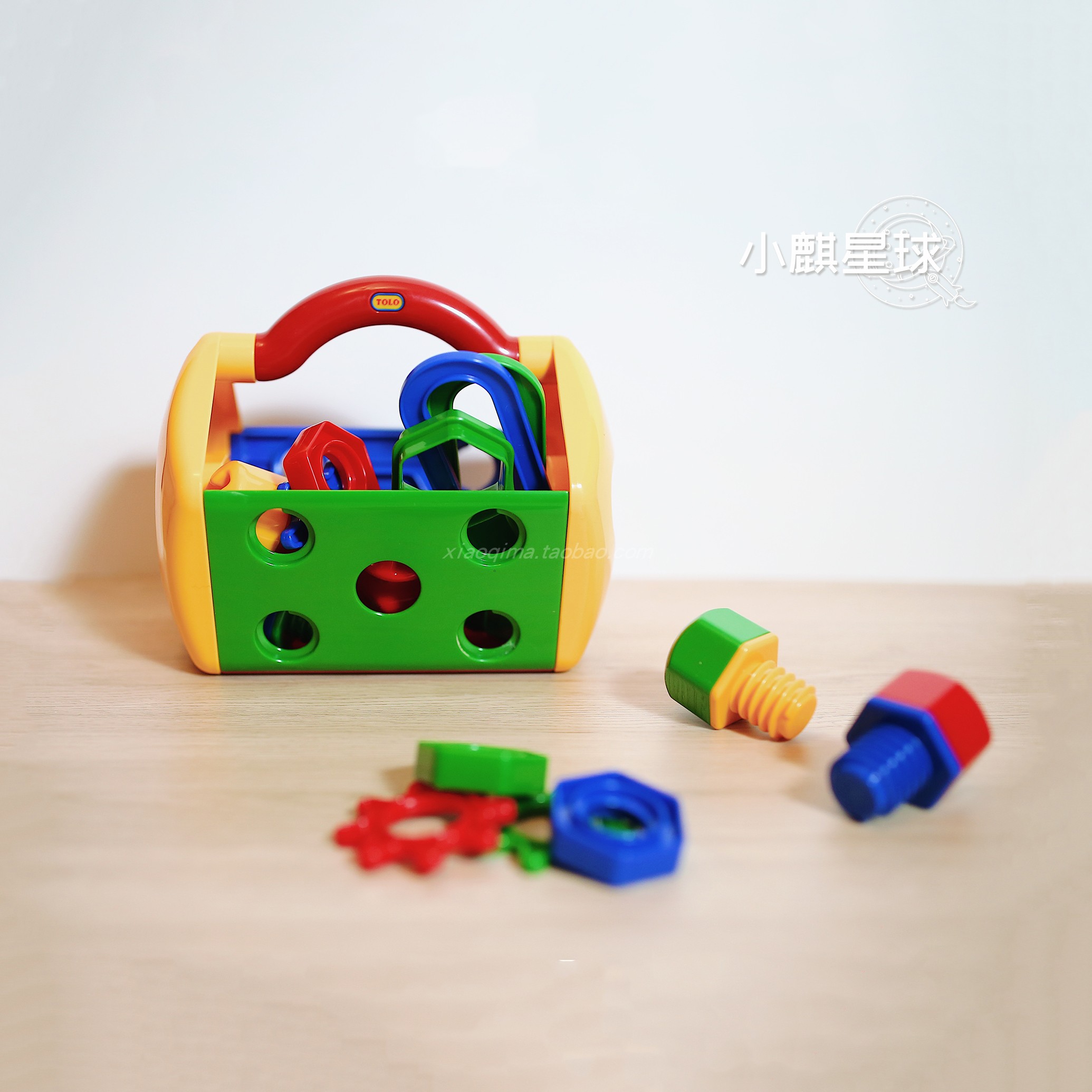 宝宝的工具箱~英国tolo经典工具箱拧螺丝螺母组装玩具动手能力