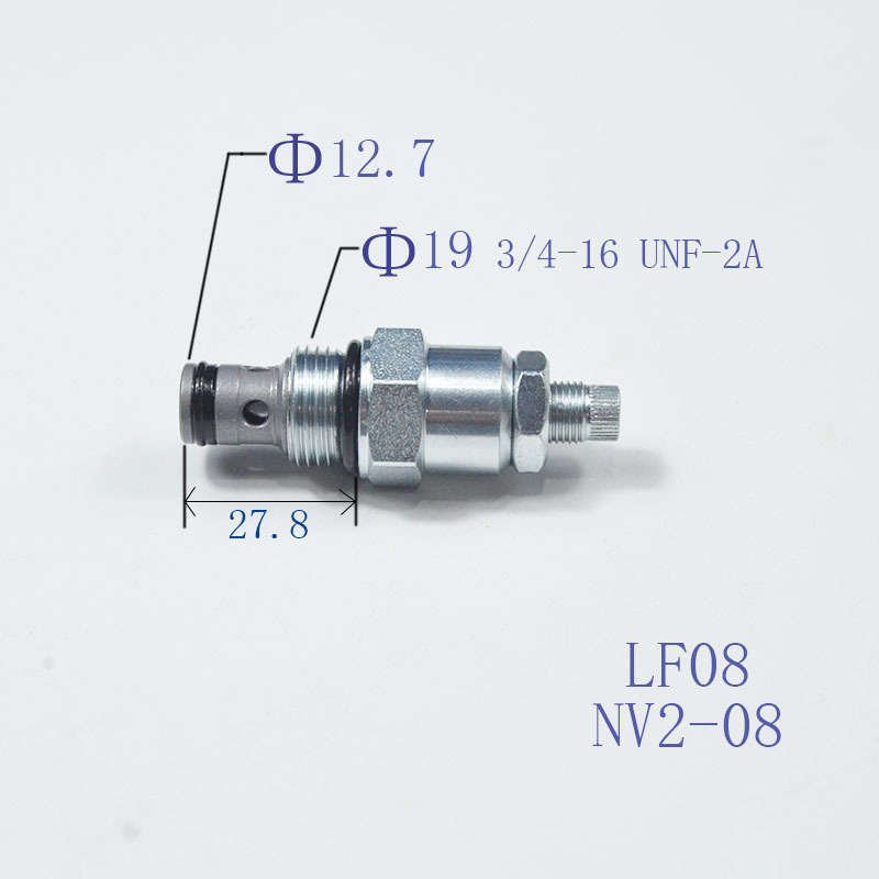 螺纹插装流量调节双向节流阀LF08 NV2-08液压阀