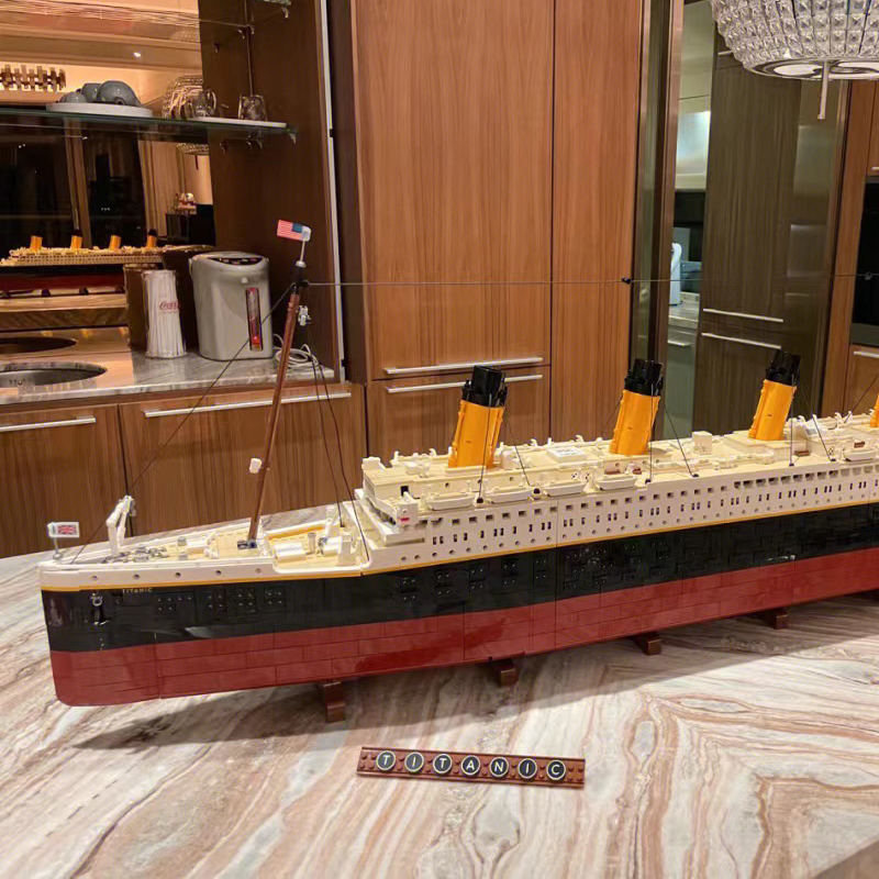 泰坦尼克号巨型轮船高难度成人大型拼装模型中国积木益智玩具礼物