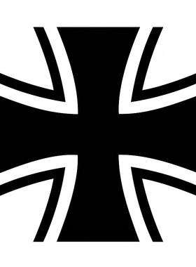 防水反光汽车贴纸二战军事战争车身贴2017德国军徽标铁十字标志