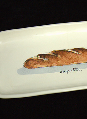 东西在声 出口欧美陶瓷 素色坚果 面包 橄榄豆鱼盘长盘 盘餐盘碟
