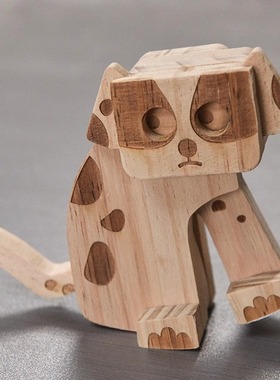 手工模型材料幼儿园亲子行走下坡自动走狗儿童木工摆件创意DIY