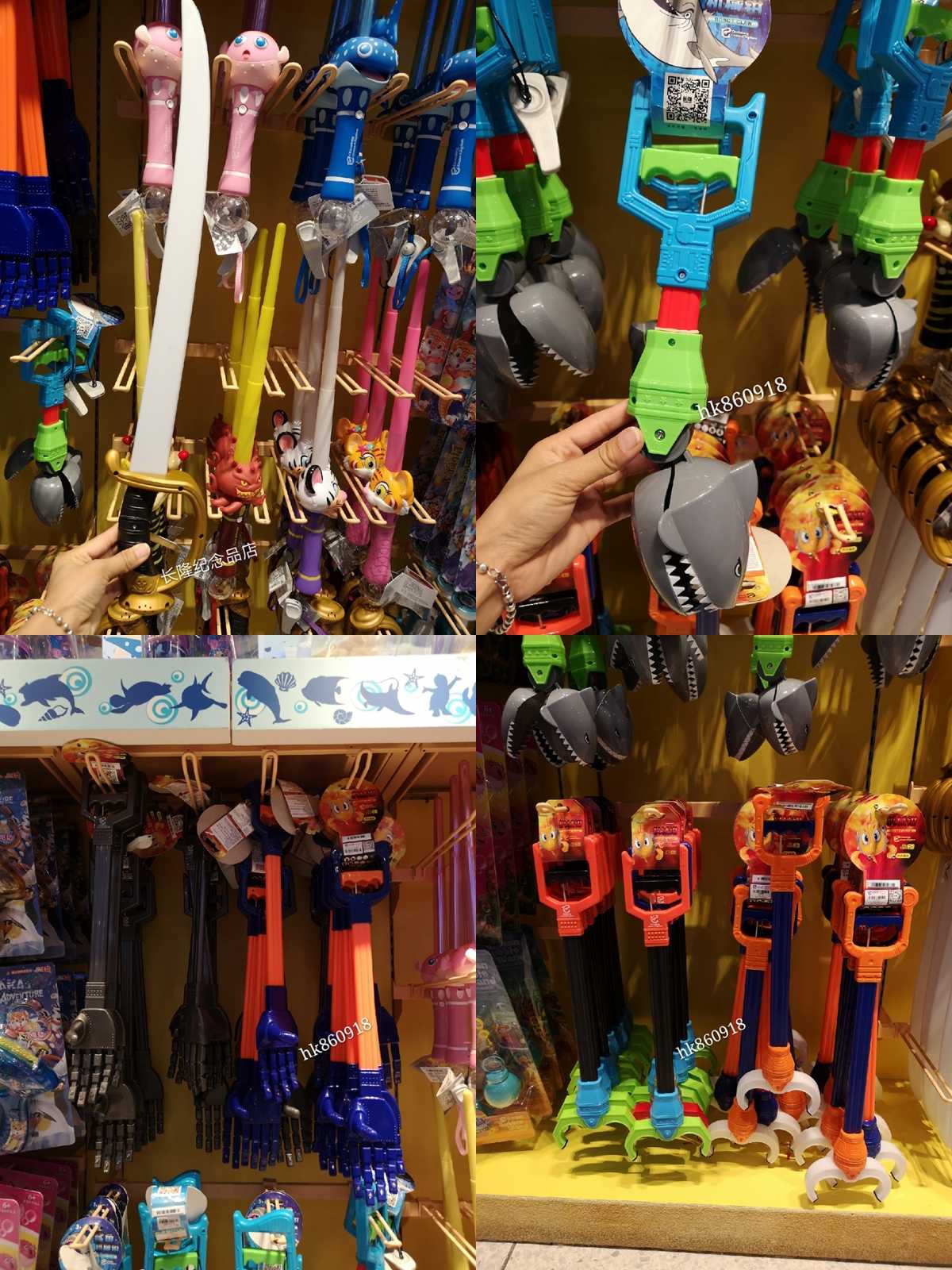 珠海长隆纪念品海洋王国玩具海盗剑发光机械手夹子机器人男孩礼物