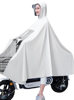新品雨衣时尚电动摩托电动车加大单双人女新款长版全身防暴雨骑行