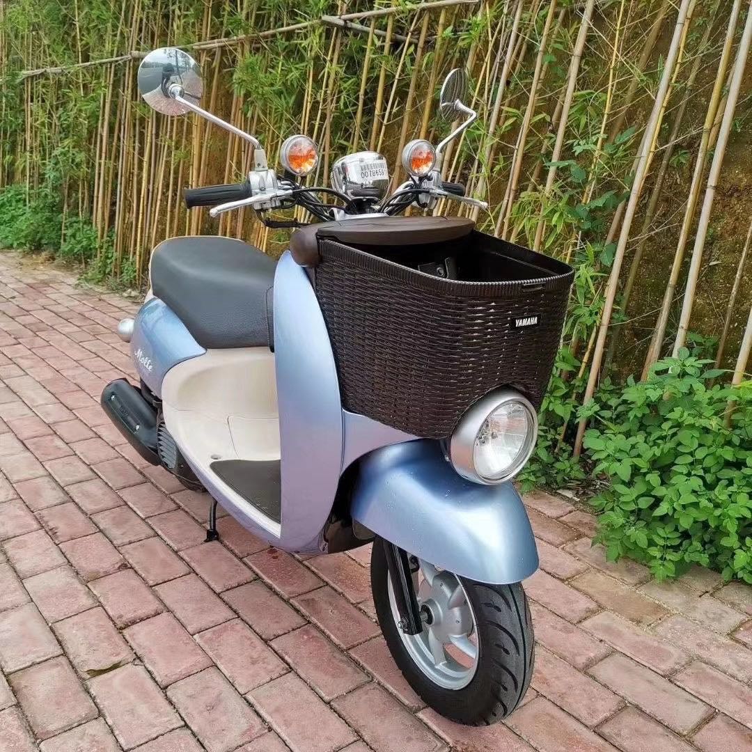 日本原装进口雅马哈踏板50水冷电喷男女代步小龟菜篮子公主摩托车