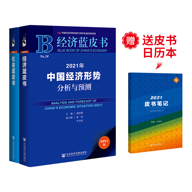 现货 官方正版 2021年中国经济形势分析与预测+2021年中国社会形势分析与预测 套装 赠送皮书日历本 社会科学文献出版社202012