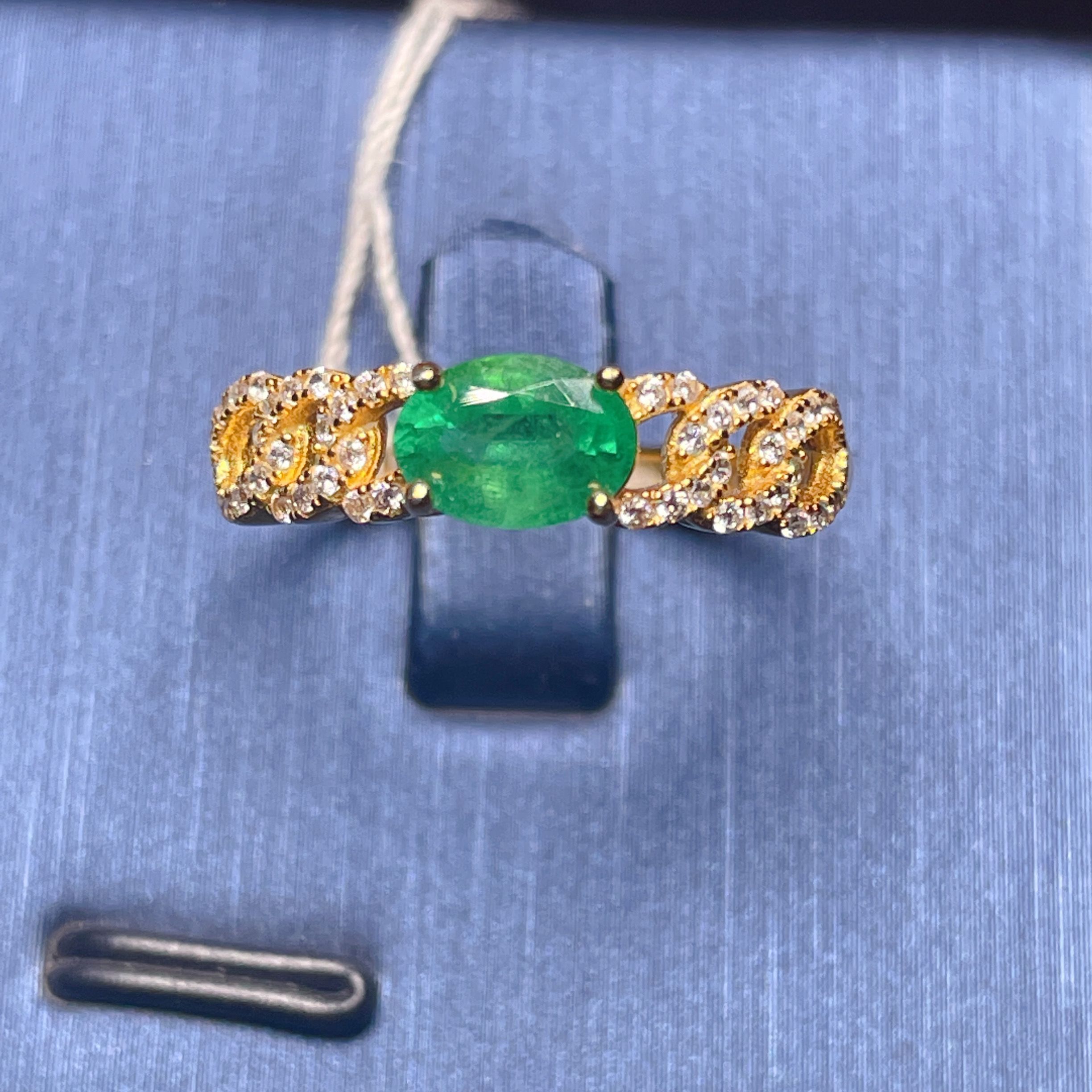 天然祖母绿戒指可定制18K金项链红宝石蓝宝石女祖母绿耳钉手链