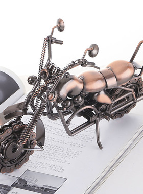 特大号铁艺摩托车模型金属工艺品欧式高档家居摆件装饰品创意礼品