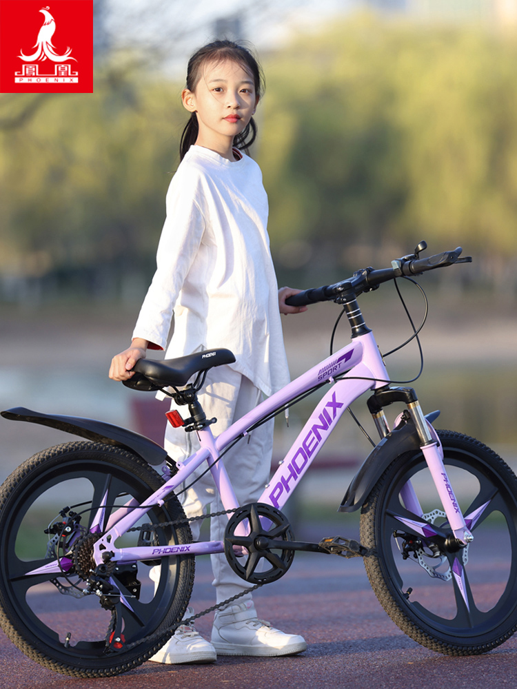 儿童自行车6-12岁女孩中大童男孩山地碟刹变速小学生单车20寸