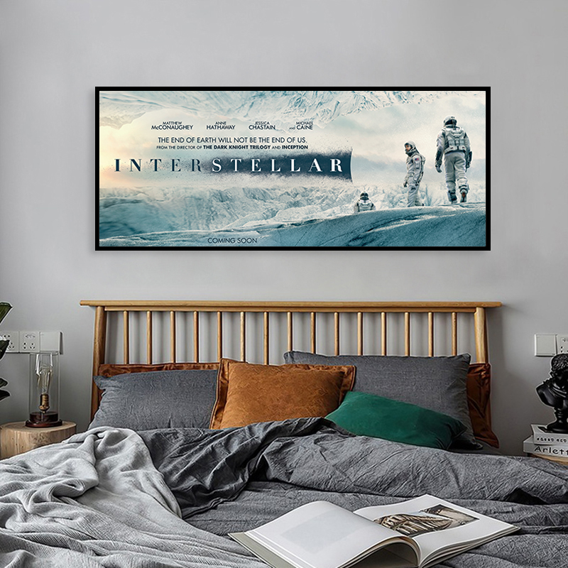 Interstellar 星际穿越电影海报装饰画个性主题酒店卧室床头挂画