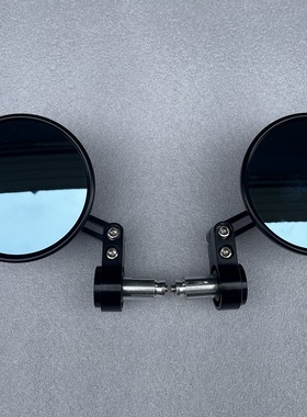 复古摩托车车把后视镜 可调节 折叠后视镜 反光镜 长江bobbie圆镜