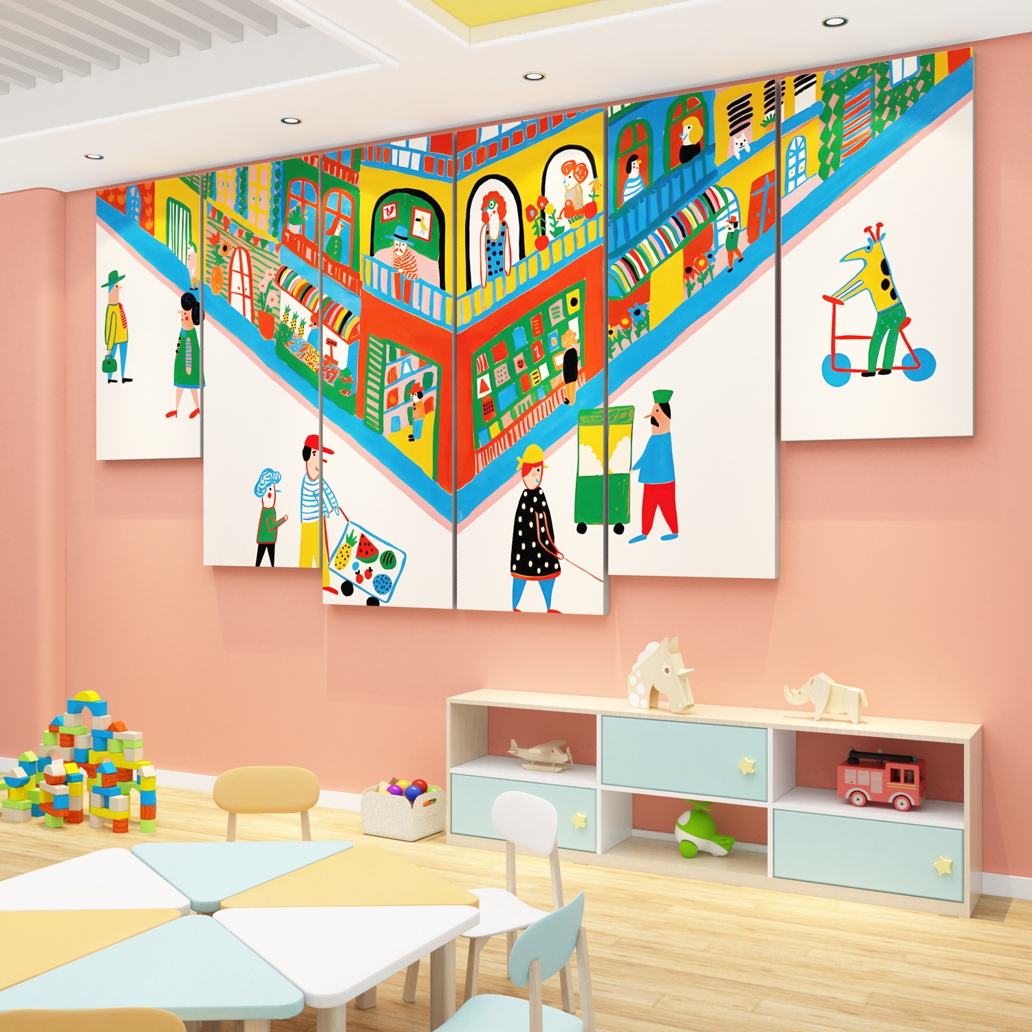幼儿园春天环创主题墙半成品布置材料互动墙楼梯文化背景墙面贴画