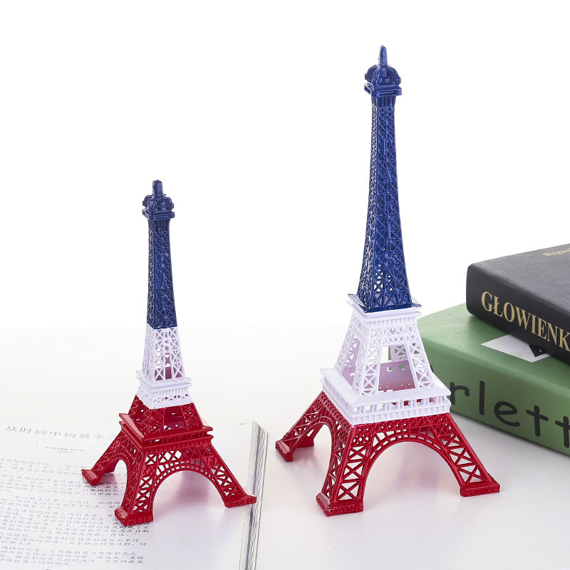 红白蓝埃菲尔铁塔模型创意家居摆件地摊工艺品法国旅游纪念品礼物
