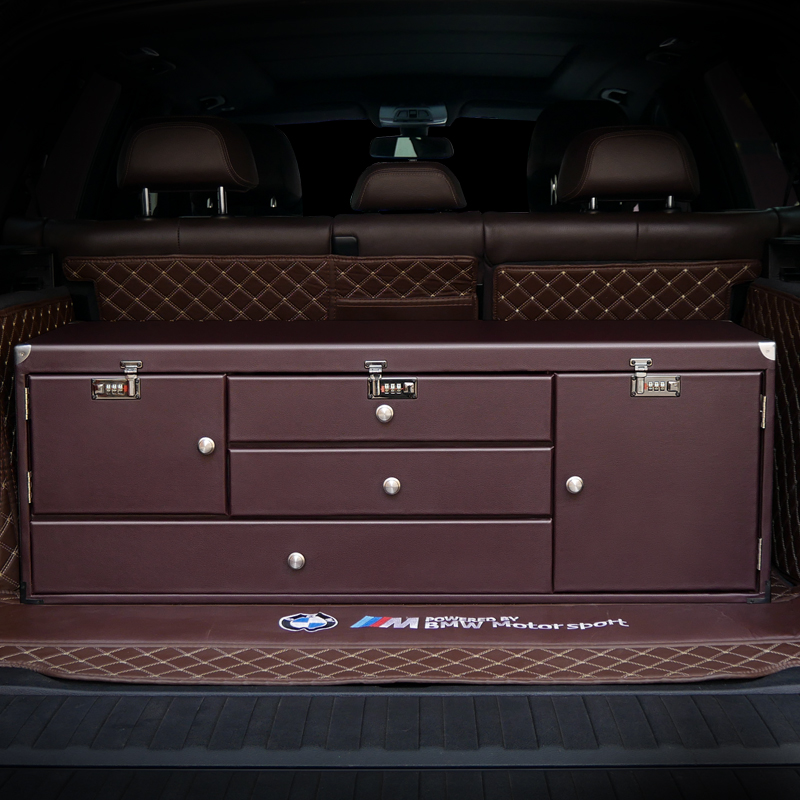 中大型SUV后备箱尾箱收纳箱储物箱整理箱密码箱车载带抽屉置物箱