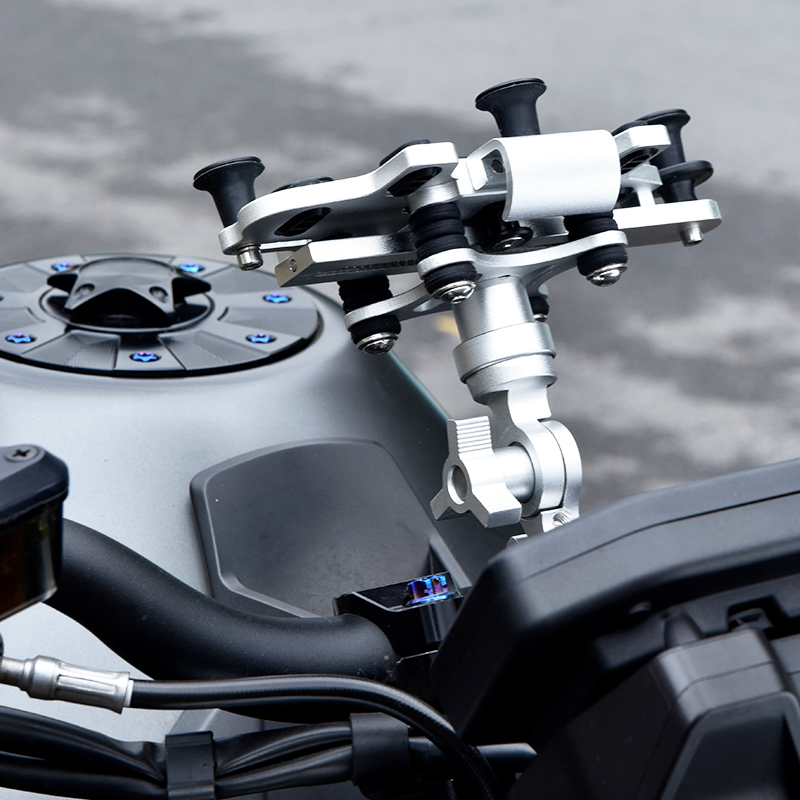 摩托车防震防抖铝合金手机架电动车骑车拍摄机车减震手机导航支架