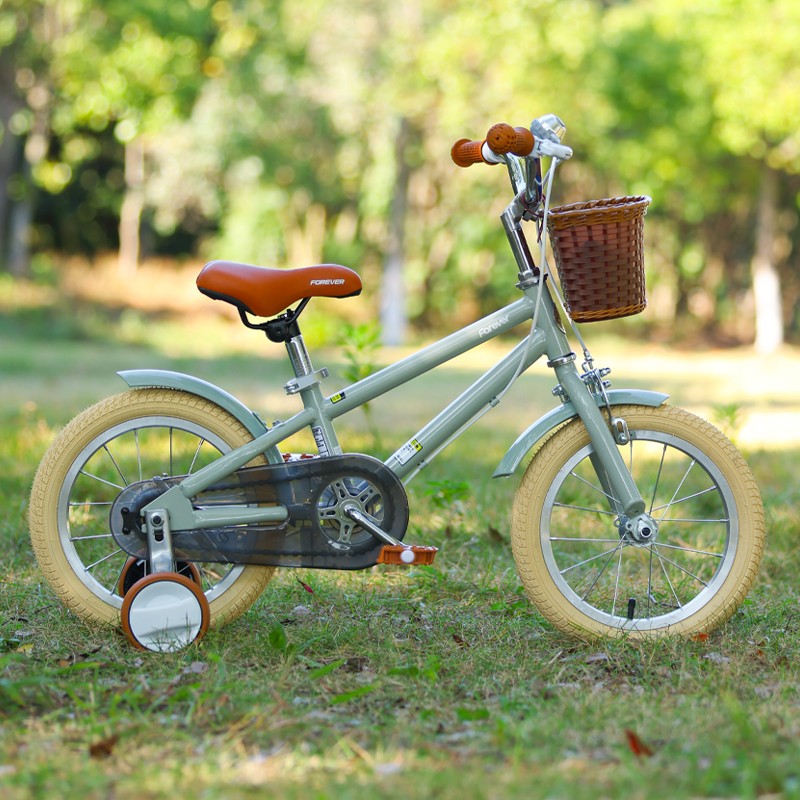 永久牌儿童自行车男女孩公主款14-18寸脚踏单车带辅助轮2-8岁幼儿