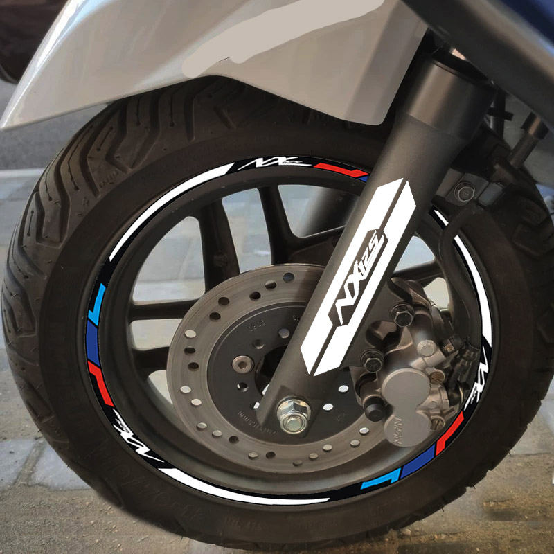 适用本田NX125轮胎反光贴个性摩托车踏板轮毂圈防水前叉贴10寸12