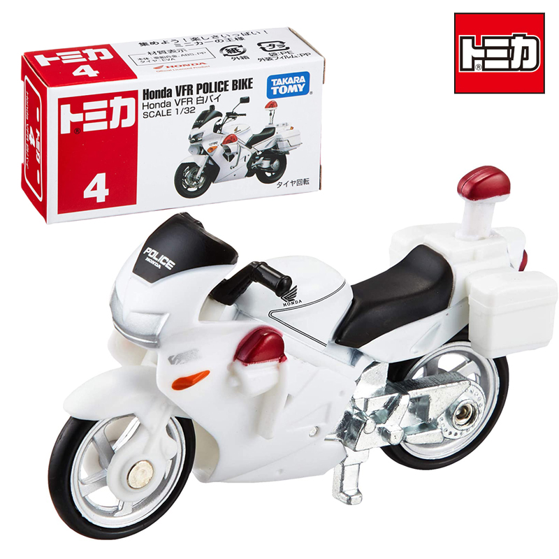 TOMY多美卡合金小汽车模型男玩具TOMICA 4号 本田VFR800警用摩托