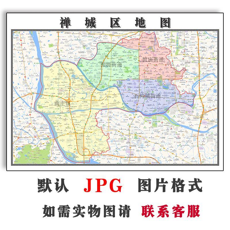 禅城区地图街道可定制广东省佛山市电子版JPG素材高清图片交通