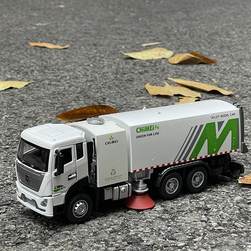 仿真大号城市环卫清洁工程车模型男孩金属玩具车垃圾卡车模型摆件