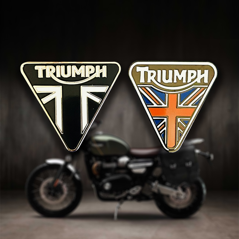 凯旋摩托车标志徽章金属胸针英国TRIUMPH机车爱好者骑手潮流饰品