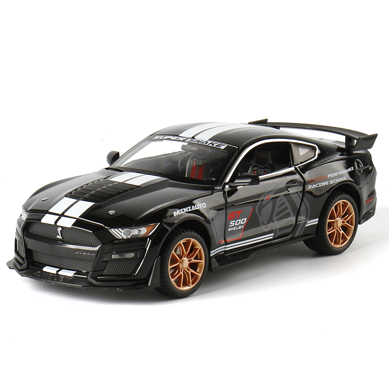 金属仿真大号1:20福特野马GT500蝰蛇汽车模型玩具声光大号