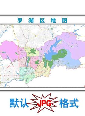 罗湖区交通地图可订制街道全图广东省深圳市电子版JPG素材交通