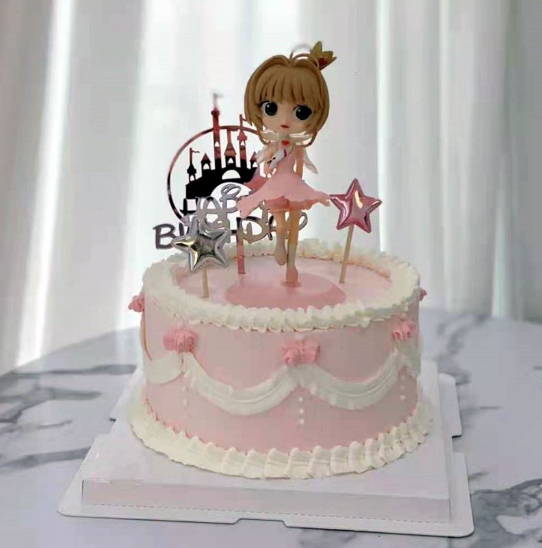 小樱公主蛋糕装饰摆件女孩子生日蛋糕装饰摆件甜品装扮用品包邮